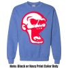 Adult Heavy Blend Heather Royal or Red 60/40 Fleece Crew (S) Thumbnail