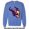 Adult Heavy Blend Heather Royal or Red 60/40 Fleece Crew (S) Thumbnail