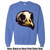 Adult Heavy Blend Heather Royal or Red 60/40 Fleece Crew (S) Thumbnail