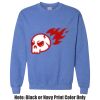 Adult Heavy Blend Heather Royal or Red 60/40 Fleece Crew (S) Thumbnail