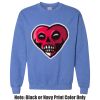Adult Heavy Blend Heather Royal or Red 60/40 Fleece Crew (S) Thumbnail