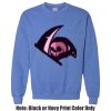 Adult Heavy Blend Heather Royal or Red 60/40 Fleece Crew (S) Thumbnail