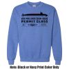 Adult Heavy Blend Heather Royal or Red 60/40 Fleece Crew (S) Thumbnail