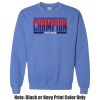 Adult Heavy Blend Heather Royal or Red 60/40 Fleece Crew (S) Thumbnail