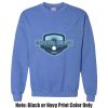 Adult Heavy Blend Heather Royal or Red 60/40 Fleece Crew (S) Thumbnail