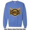 Adult Heavy Blend Heather Royal or Red 60/40 Fleece Crew (S) Thumbnail