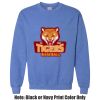 Adult Heavy Blend Heather Royal or Red 60/40 Fleece Crew (S) Thumbnail