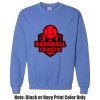 Adult Heavy Blend Heather Royal or Red 60/40 Fleece Crew (S) Thumbnail