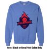 Adult Heavy Blend Heather Royal or Red 60/40 Fleece Crew (S) Thumbnail