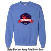 Adult Heavy Blend Heather Royal or Red 60/40 Fleece Crew (S) Thumbnail