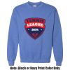 Adult Heavy Blend Heather Royal or Red 60/40 Fleece Crew (S) Thumbnail