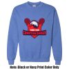 Adult Heavy Blend Heather Royal or Red 60/40 Fleece Crew (S) Thumbnail