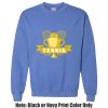 Adult Heavy Blend Heather Royal or Red 60/40 Fleece Crew (S) Thumbnail