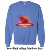 Adult Heavy Blend Heather Royal or Red 60/40 Fleece Crew (S) Thumbnail
