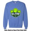 Adult Heavy Blend Heather Royal or Red 60/40 Fleece Crew (S) Thumbnail