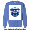 Adult Heavy Blend Heather Royal or Red 60/40 Fleece Crew (S) Thumbnail