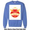 Adult Heavy Blend Heather Royal or Red 60/40 Fleece Crew (S) Thumbnail