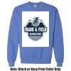 Adult Heavy Blend Heather Royal or Red 60/40 Fleece Crew (S) Thumbnail