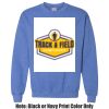 Adult Heavy Blend Heather Royal or Red 60/40 Fleece Crew (S) Thumbnail