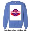 Adult Heavy Blend Heather Royal or Red 60/40 Fleece Crew (S) Thumbnail