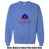 Adult Heavy Blend Heather Royal or Red 60/40 Fleece Crew (S) Thumbnail