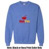 Adult Heavy Blend Heather Royal or Red 60/40 Fleece Crew (S) Thumbnail