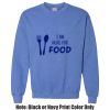 Adult Heavy Blend Heather Royal or Red 60/40 Fleece Crew (S) Thumbnail