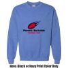 Adult Heavy Blend Heather Royal or Red 60/40 Fleece Crew (S) Thumbnail
