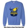 Adult Heavy Blend Heather Royal or Red 60/40 Fleece Crew (S) Thumbnail