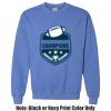 Adult Heavy Blend Heather Royal or Red 60/40 Fleece Crew (S) Thumbnail