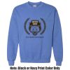 Adult Heavy Blend Heather Royal or Red 60/40 Fleece Crew (S) Thumbnail