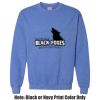 Adult Heavy Blend Heather Royal or Red 60/40 Fleece Crew (S) Thumbnail