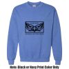 Adult Heavy Blend Heather Royal or Red 60/40 Fleece Crew (S) Thumbnail