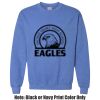 Adult Heavy Blend Heather Royal or Red 60/40 Fleece Crew (S) Thumbnail