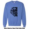 Adult Heavy Blend Heather Royal or Red 60/40 Fleece Crew (S) Thumbnail