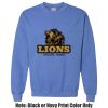 Adult Heavy Blend Heather Royal or Red 60/40 Fleece Crew (S) Thumbnail