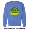 Adult Heavy Blend Heather Royal or Red 60/40 Fleece Crew (S) Thumbnail