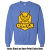 Adult Heavy Blend Heather Royal or Red 60/40 Fleece Crew (S) Thumbnail