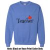 Adult Heavy Blend Heather Royal or Red 60/40 Fleece Crew (S) Thumbnail