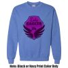 Adult Heavy Blend Heather Royal or Red 60/40 Fleece Crew (S) Thumbnail