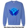 Adult Heavy Blend Heather Royal or Red 60/40 Fleece Crew (S) Thumbnail