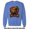 Adult Heavy Blend Heather Royal or Red 60/40 Fleece Crew (S) Thumbnail