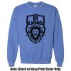 Adult Heavy Blend Heather Royal or Red 60/40 Fleece Crew (S) Thumbnail