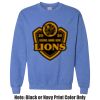 Adult Heavy Blend Heather Royal or Red 60/40 Fleece Crew (S) Thumbnail