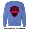 Adult Heavy Blend Heather Royal or Red 60/40 Fleece Crew (S) Thumbnail