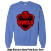 Adult Heavy Blend Heather Royal or Red 60/40 Fleece Crew (S) Thumbnail