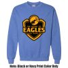 Adult Heavy Blend Heather Royal or Red 60/40 Fleece Crew (S) Thumbnail