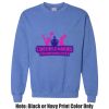 Adult Heavy Blend Heather Royal or Red 60/40 Fleece Crew (S) Thumbnail