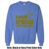 Adult Heavy Blend Heather Royal or Red 60/40 Fleece Crew (S) Thumbnail
