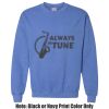 Adult Heavy Blend Heather Royal or Red 60/40 Fleece Crew (S) Thumbnail
